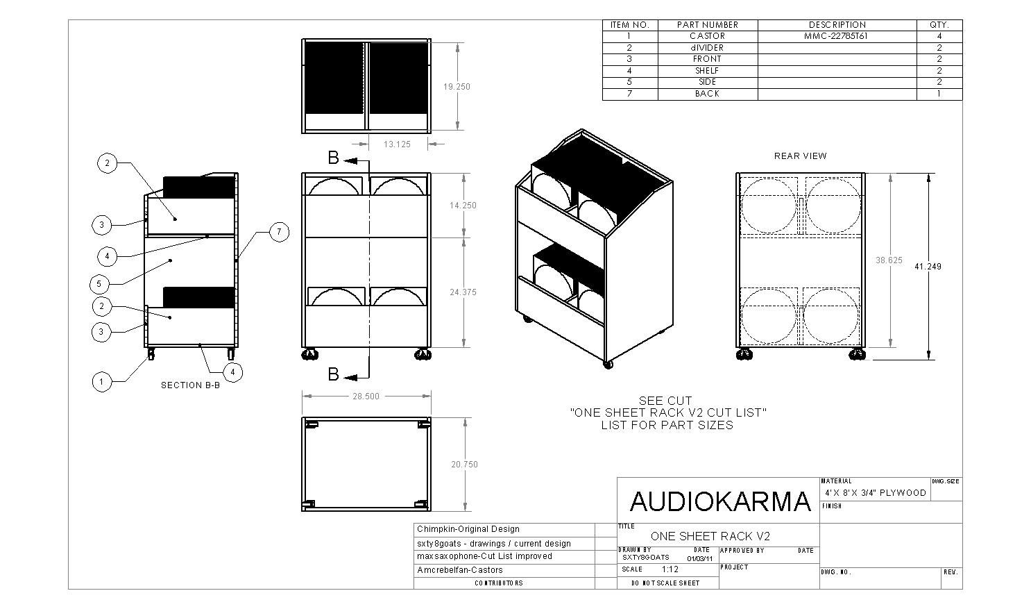 record shelf plans